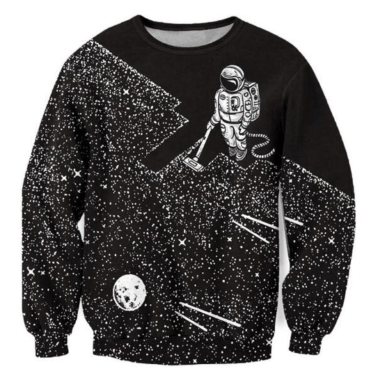 Men Sweatshirts Space 3D Print Jumpers Pullovers Streetwear Tracksuit Tops Hoody