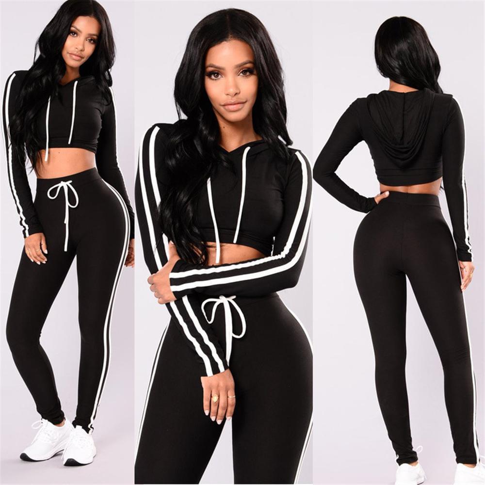 Autumn And Winter pink women tracksuit Sexy Exercise 2 piece woman set Ladies New Style pink women sweat suits
