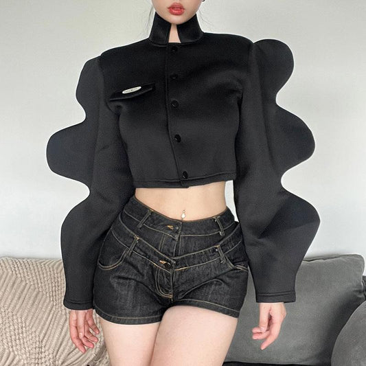 Autumn And Winter New Women's Fashion Stand Collar Long Sleeve Warm Casual Slim Coat Cotton Coat