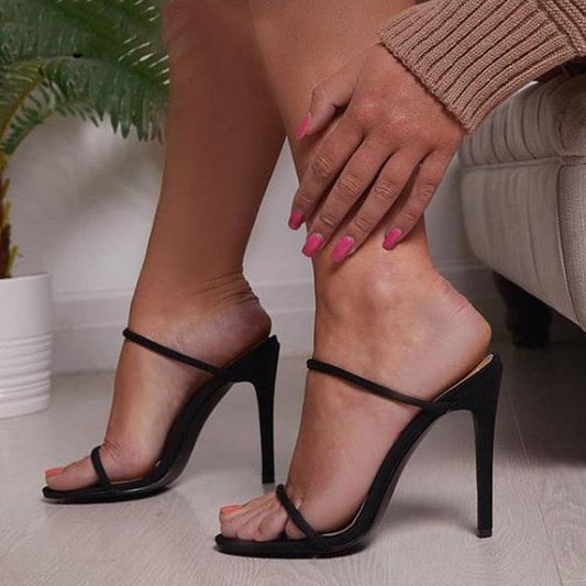 Arrival Gladiator Slippers Sandals Woman Open Toe Rome Black Brown High Heel Shoes Women Shoes