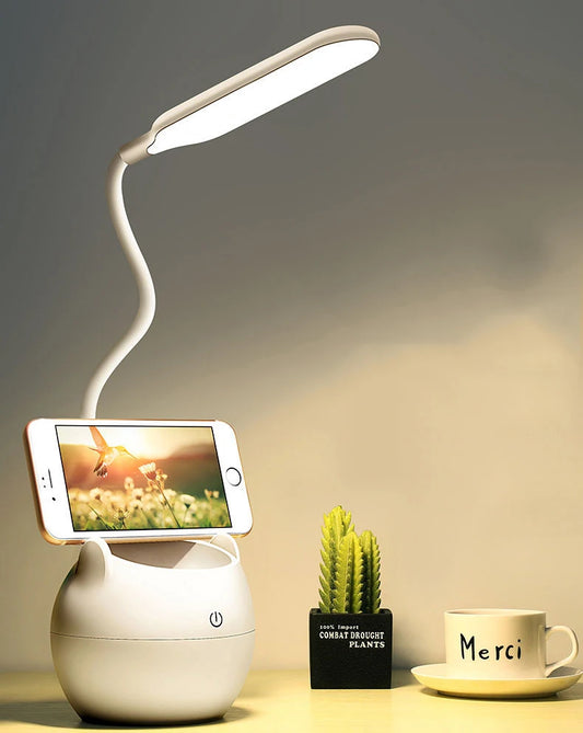 Rechargeable LED Table Lamp: Eye-Friendly Bedside Lamp for Learning, Bedroom, and Children - USB Charging, Battery Capacity of 3500mAh