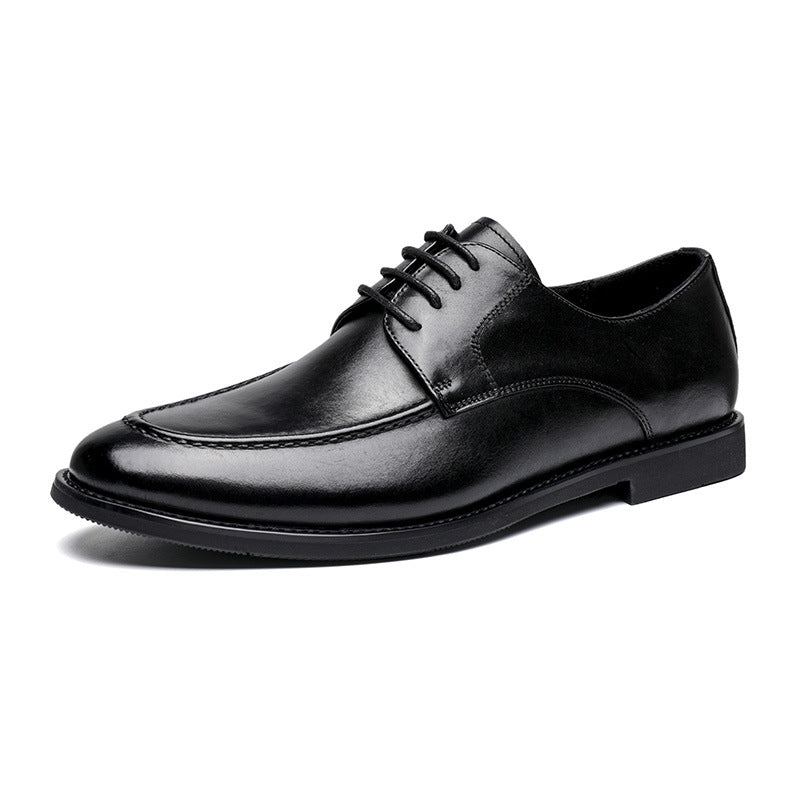 Summer new men's shoes men's leather casual line with a foot men's shoes La Fu shoes male British wind peas shoes