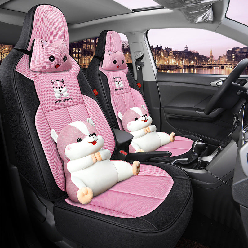 New special car custom applicable to Volkswagen POLO cartoon car seat belt breathable full package special car seat cover