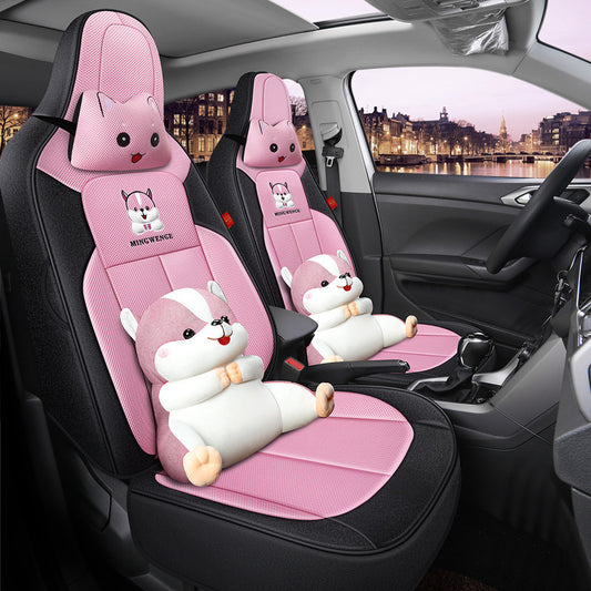 New special car custom applicable to Volkswagen POLO cartoon car seat belt breathable full package special car seat cover