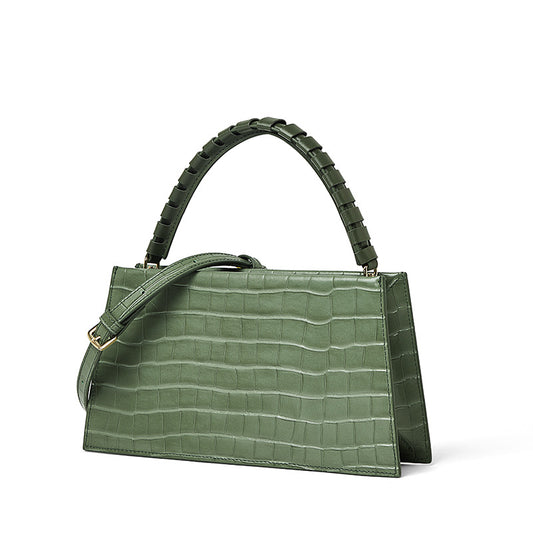 Original small design leather leather crocodile tap bag  Messenger bag advanced bag