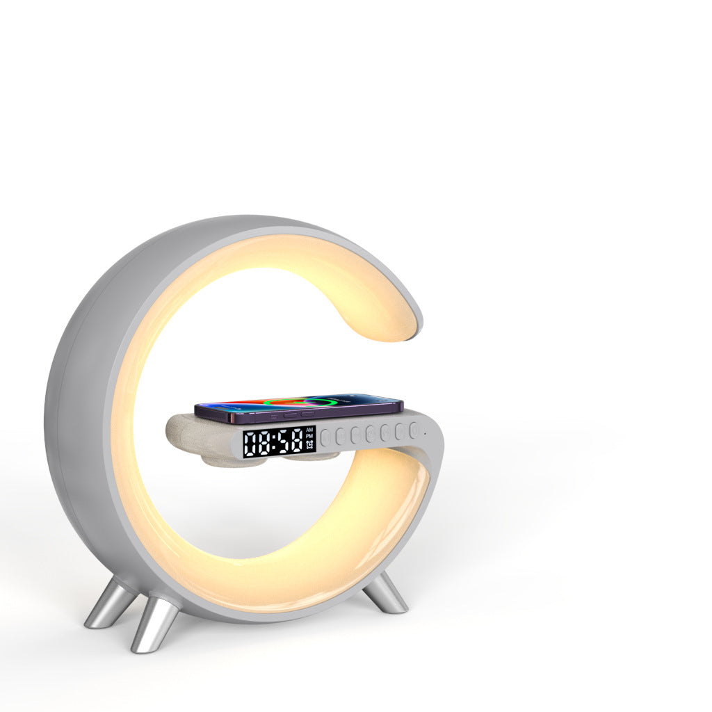 Intelligent Atmosphere Lamp Bluetooth Speaker Wireless Charger Bedside Lamp Sunrise Wake-up Lamp Polar Lamp Alarm Clock